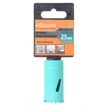 Коронка по металлу/дерево/пластик 25мм биметаллическая (1090-04-BI-25) Sturm *1/10