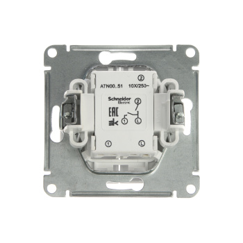 Механизм выключателя "ATLAS DESIGN" 2-кл. белый (сх.5) 10АХ SchE ATN000151 *1/20