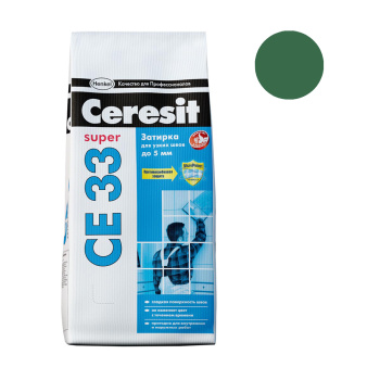 Затирка для швов Церезит CE 33, 2 кг, зеленый