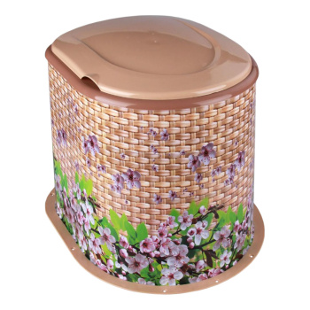 Туалет дачный (унитаз) пластм. с рис. "Плетенка" М3025 (ЗПИ "Альтернатива")  *1/5