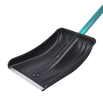 Лопата снегоуб пластик 280*370 автомобильная с алюм. черенком, V-ручкой  (Новгород)  *5