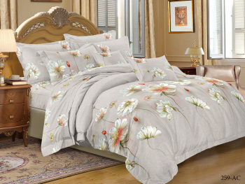 Постельное белье 1,5сп бамбук Орхидея 259-АС, наволочки 70*70см - 2шт *1