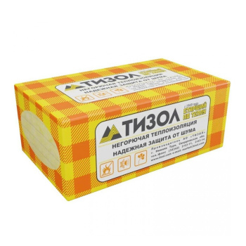 Теплоизоляция "Тизол" ФАСАД (50ММ) 1000*600*50мм (100кг/куб.м, 0,18м3, 6матов.3,6м2)  *1/16
