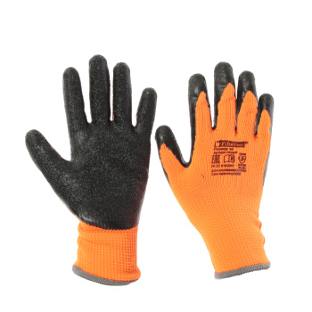 Перчатки рабочие "утепленные" полиэстер, с вспен.латексн.покр. р-р10(XL) PSV040P "Fiberon"12/120