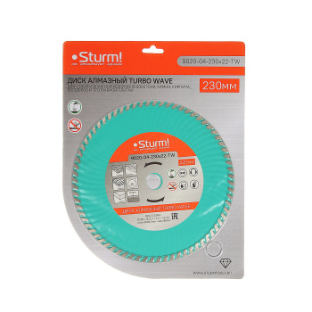 Диск алмазный 230*22,23*2,4мм турбо по железобетону (9020-04-230x22-ТW) Sturm *1/20/40 Диск алмазный 230*22,23*2,4мм турбо по железобетону (9020-04-230x22-ТW) Sturm *1/20/40