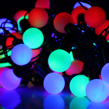 Гирлянда «Нить» Luazon Lighting, 10 м, мигание, мульти, шарики 2.5 см, 100 LED, IP44, 220 В Гирлянда «Нить» Luazon Lighting, 10 м, мигание, мульти, шарики 2.5 см, 100 LED, IP44, 220 В