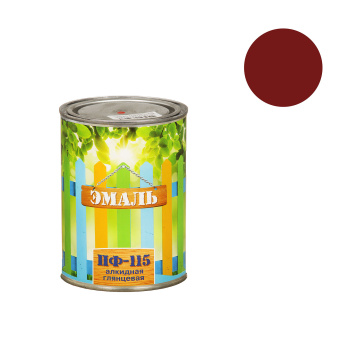Эмаль алкидная 0.7 кг Первая Цена ПФ-115, красная