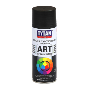 Эмаль-аэрозоль черный матовый 520/400 мл TYTAN Professional (RAL9004) *1/12