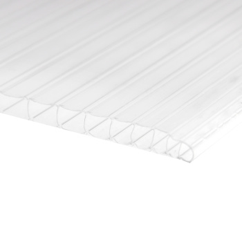 Поликарбонат 4 мм сотовый Агро Био, 2.1х6 м, 0.47 кг/м², прозрачный