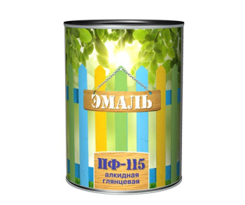 Эмаль алкидная 0.7 кг Первая Цена ПФ-115, красная