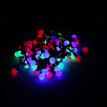 Гирлянда «Нить» Luazon Lighting, 10 м, мигание, мульти, шарики 2.5 см, 100 LED, IP44, 220 В Гирлянда «Нить» Luazon Lighting, 10 м, мигание, мульти, шарики 2.5 см, 100 LED, IP44, 220 В