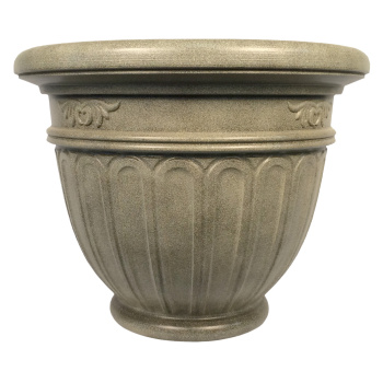 Кашпо пластм.  "Istria" эффект "камня" 40л d верха 450мм h400мм Фисташк. 601-9Е (Tek.A.Tek)*1